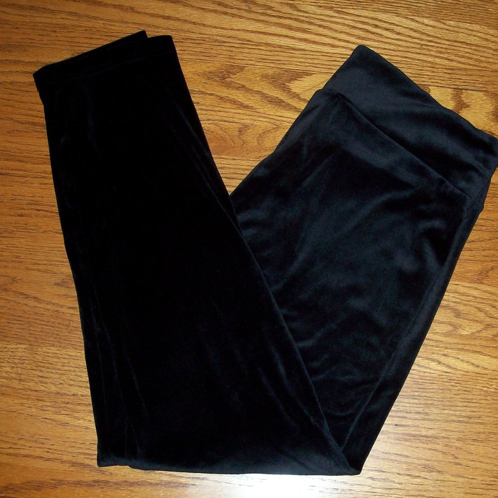 NWT Womens Black Velvet Lounge Pants Size XXL (19)